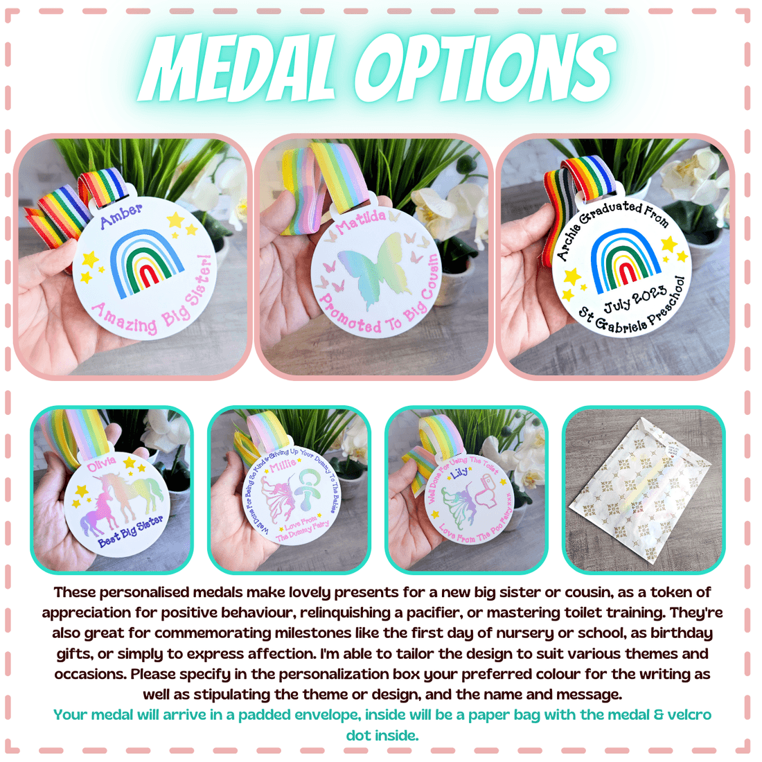 Personalised Graduation Medal for Preschool Graduation gift for son - Image 2