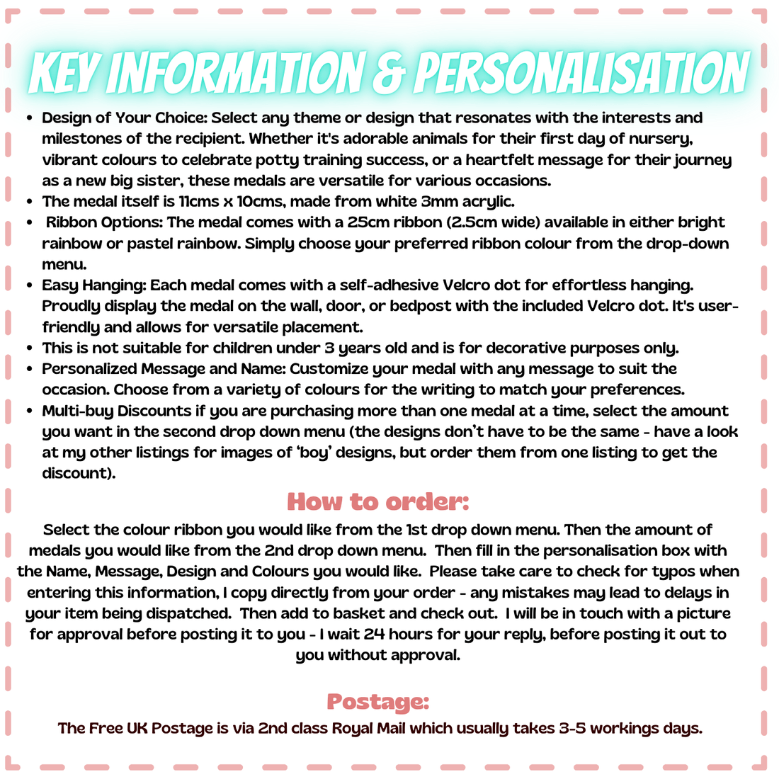 Personalised Graduation Medal for Preschool Graduation gift for son - Image 5