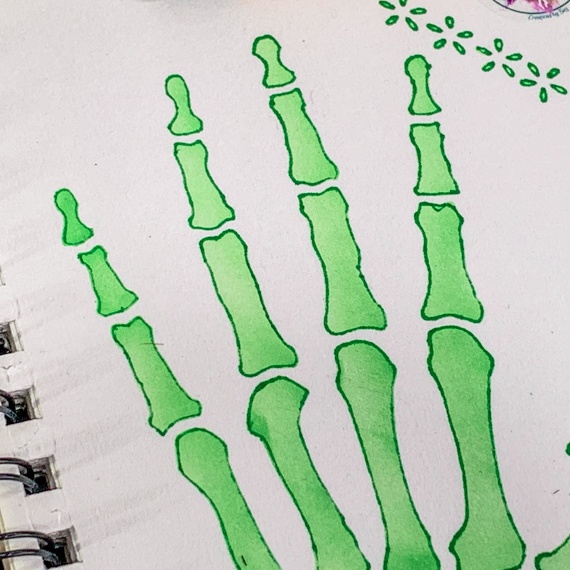 Skeleton Hand Stencil for Spooky Journals and Halloween Signs - Image 8