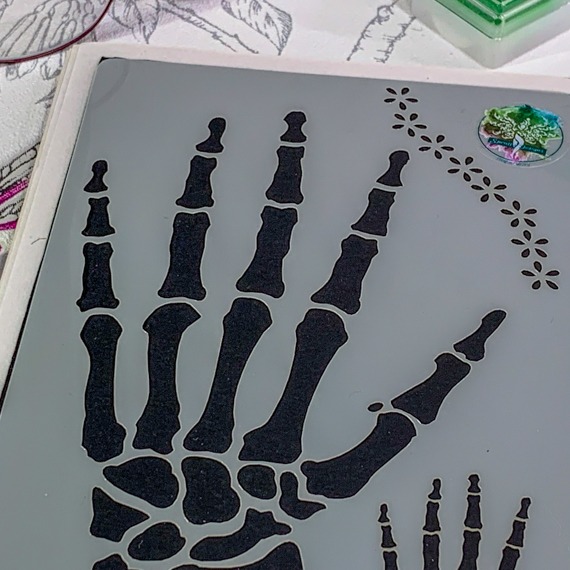 Skeleton Hand Stencil for Spooky Journals and Halloween Signs - Image 3