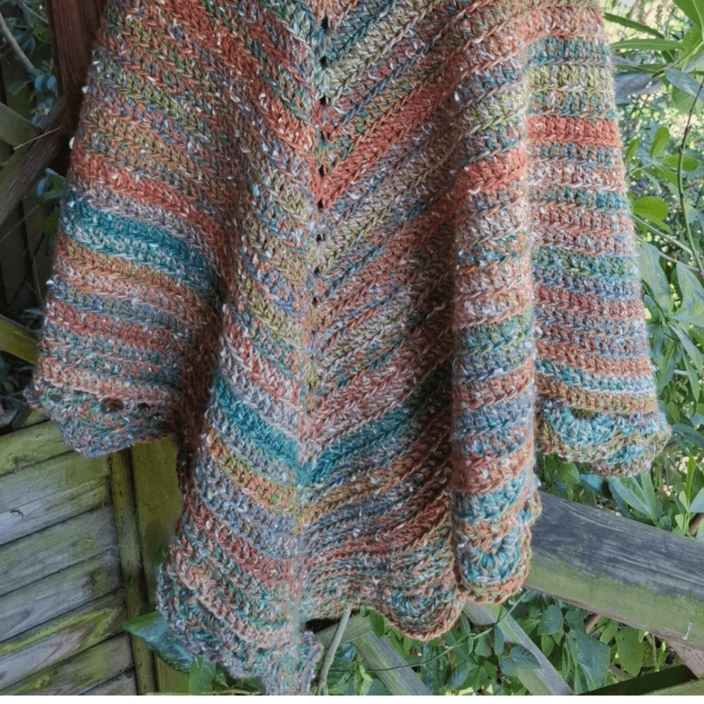 Soft Acrylic Yarn Poncho for Charity - One Size - Image 4