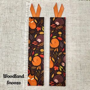 Handmade Fabric Bookmark / Woodland