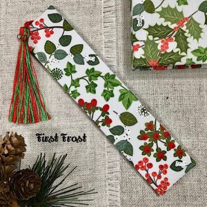 Handmade Fabric Bookmark / Botanical