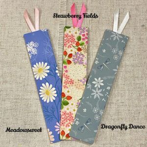 Handmade Fabric Bookmark / Botanical