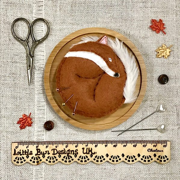 Handmade Fox Pincushion / Woodland Sewing Accessories - Image 2