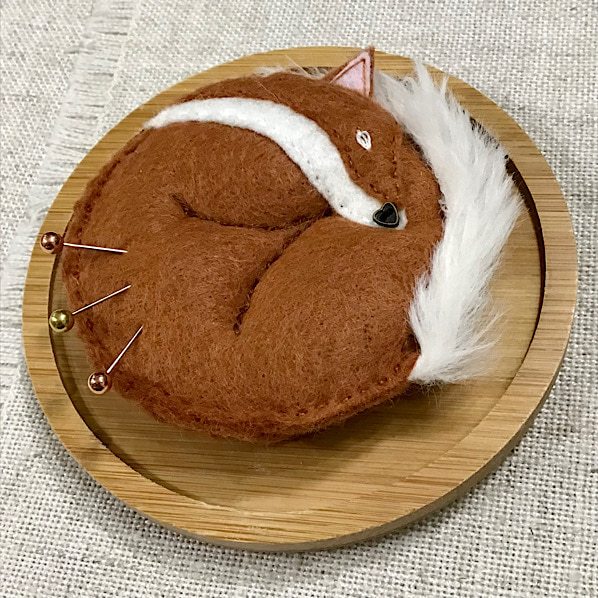 Handmade Fox Pincushion / Woodland Sewing Accessories - Image 4