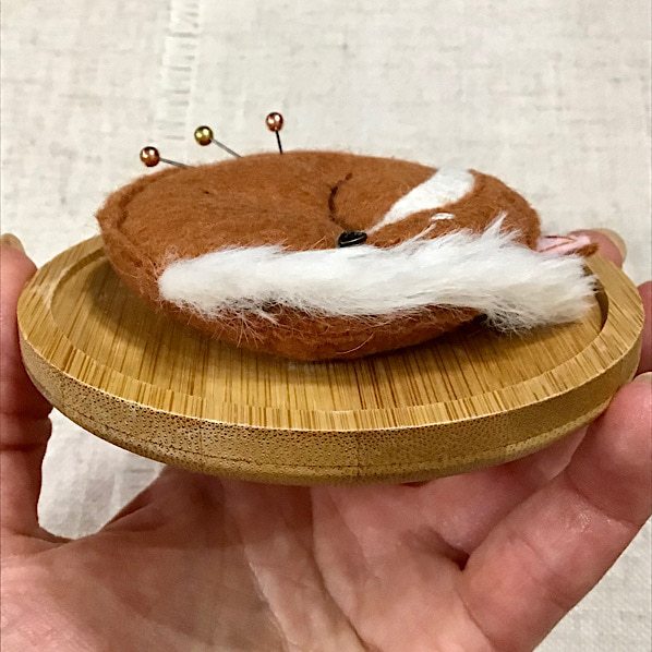 Handmade Fox Pincushion / Woodland Sewing Accessories - Image 5