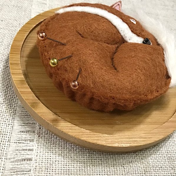 Handmade Fox Pincushion / Woodland Sewing Accessories - Image 6