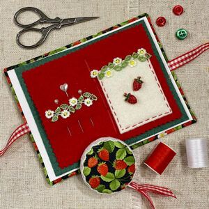 Handmade Needle Book / Strawberry Needle Case