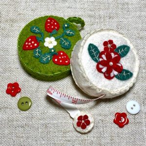 Handmade Felt Tape Measure / Seasonal Floral Designs