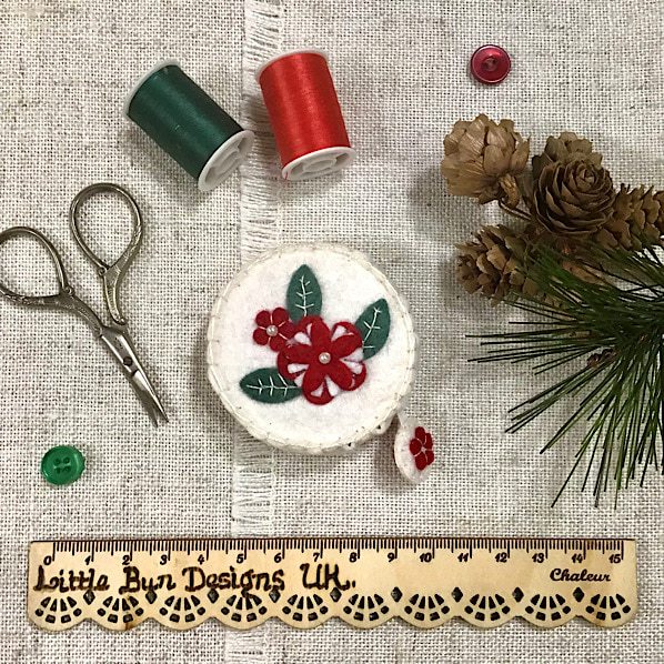 Handmade Felt Tape Measure / Seasonal Floral Designs - Image 9