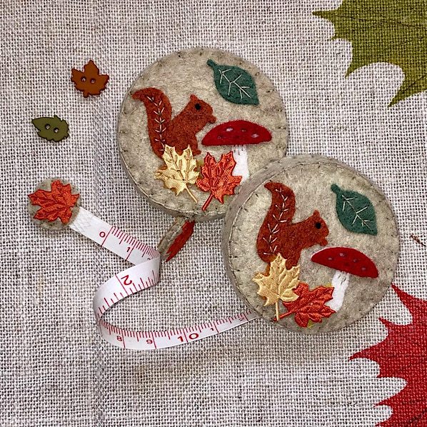 Handmade Felt Tape Measure / Seasonal Floral Designs - Image 6