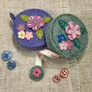Handmade Felt Tape Measure / Seasonal Floral Designs