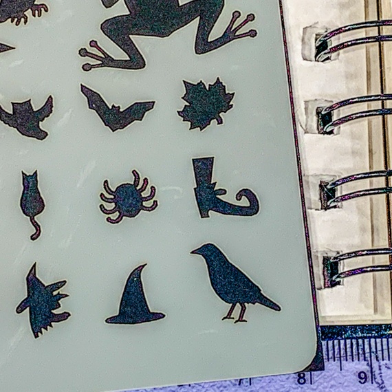 Magical Creatures Journal Stencil, Mythical wizardry Craft Stencil, Dragons, Fairies, witches, Pegasus, bats, cats, fairy, mermaids