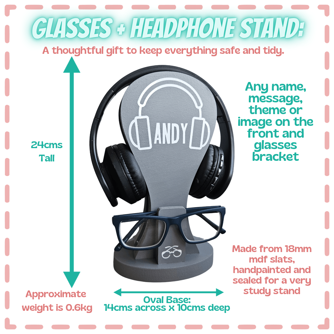 Custom Headset Stand Headphone Holder Dad Birthday Gift From Kids - Image 3