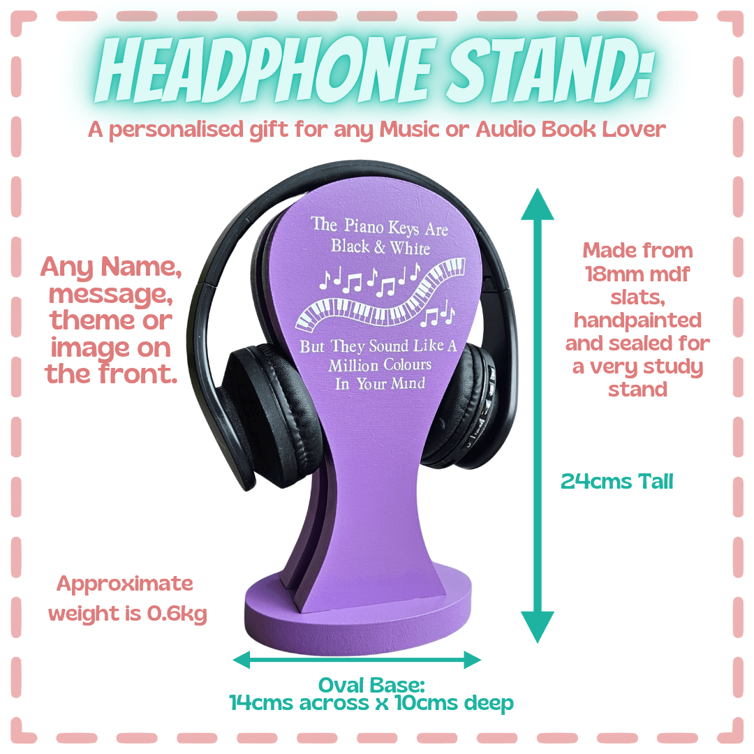 Custom Headset Stand Headphone Holder Dad Birthday Gift From Kids - Image 2