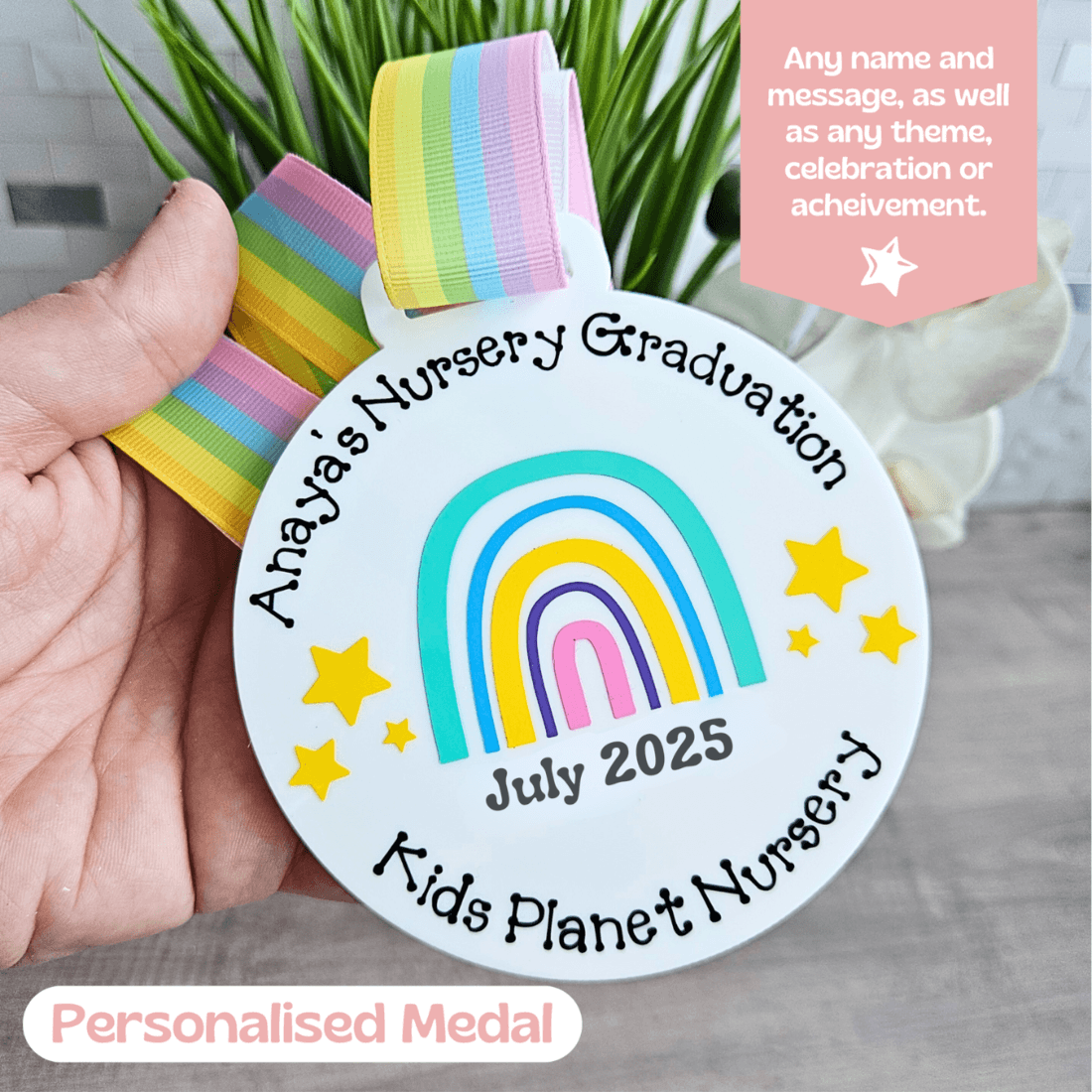 Personalised Graduation Medal for Preschool Graduation gift for son - Image 4