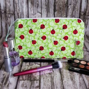 Cute Ladybird Zipper Pouch – Medium Size Pencil Case, Makeup Bag & Travel Organiser