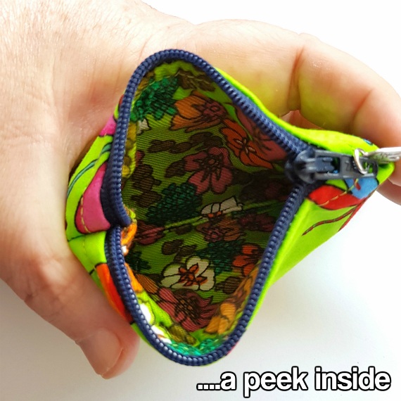 Green Dragonfly Zipper Pouch - Bold Coin Purse And Small Essentials Organiser - Image 2