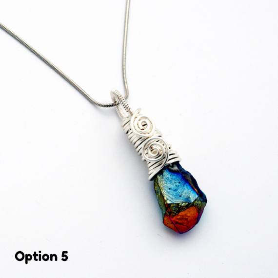 Handmade Rainbow Crystal Pendant Necklaces – Wire Wrapped Iridescent Crystal Jewellery