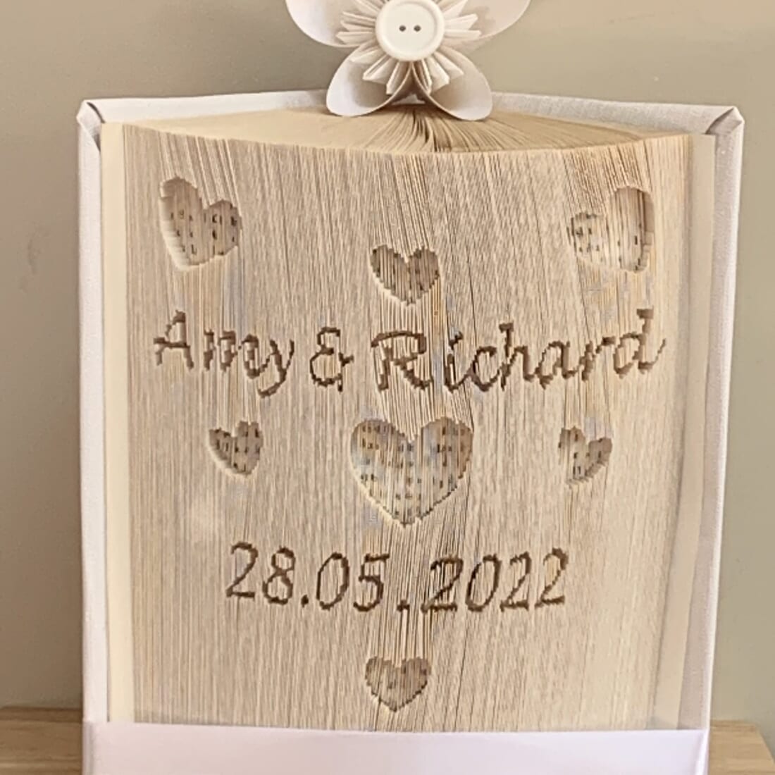 Personalised Wedding Book Fold Gift - Image 4