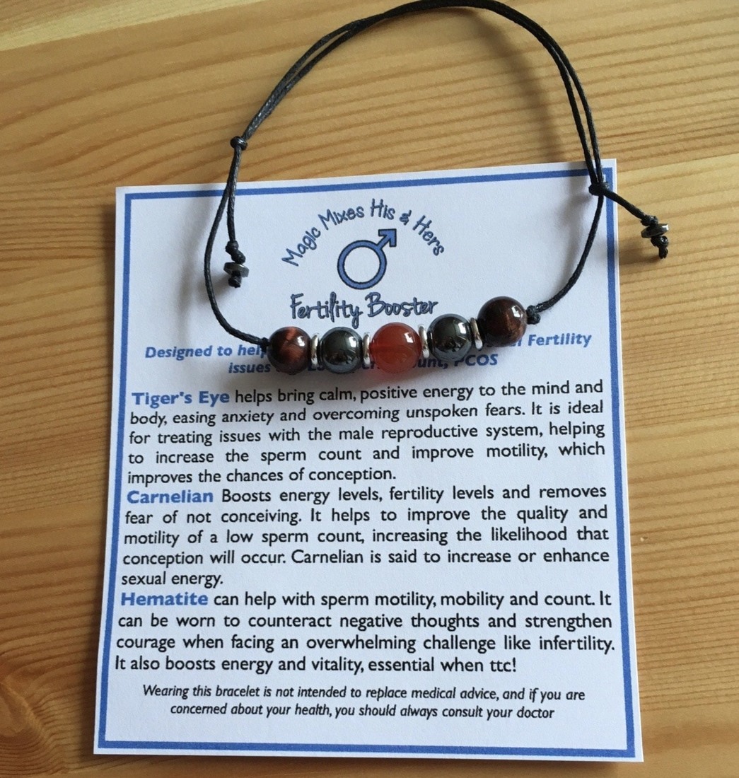 Couples Gemstone Fertility Bracelets Set for Him and Her, PCOS, Endometriosis help - Image 5