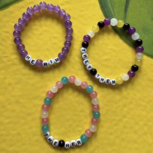 Pronouns Beaded Bracelet
