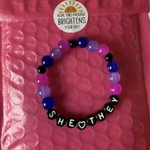 Pronouns Beaded Bracelet