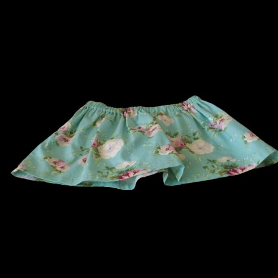 Little Girls Skirt Floral - pink and cream roses