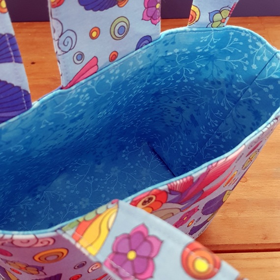 Small Handmade Hummingbird Handbag – Colourful Fabric Purse with Magnetic Closure | Eco-Friendly Lightweight Tote Bag