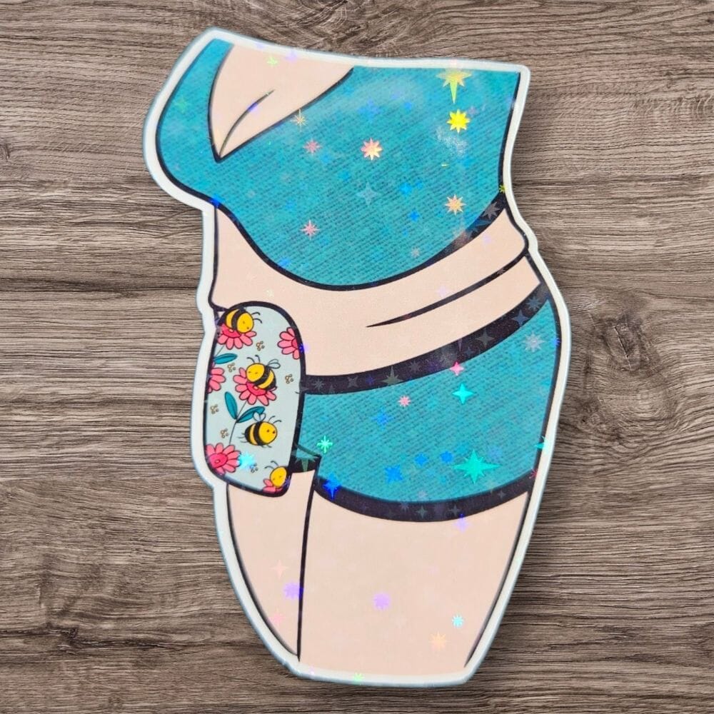 Sparkly Stoma Bag Sticker