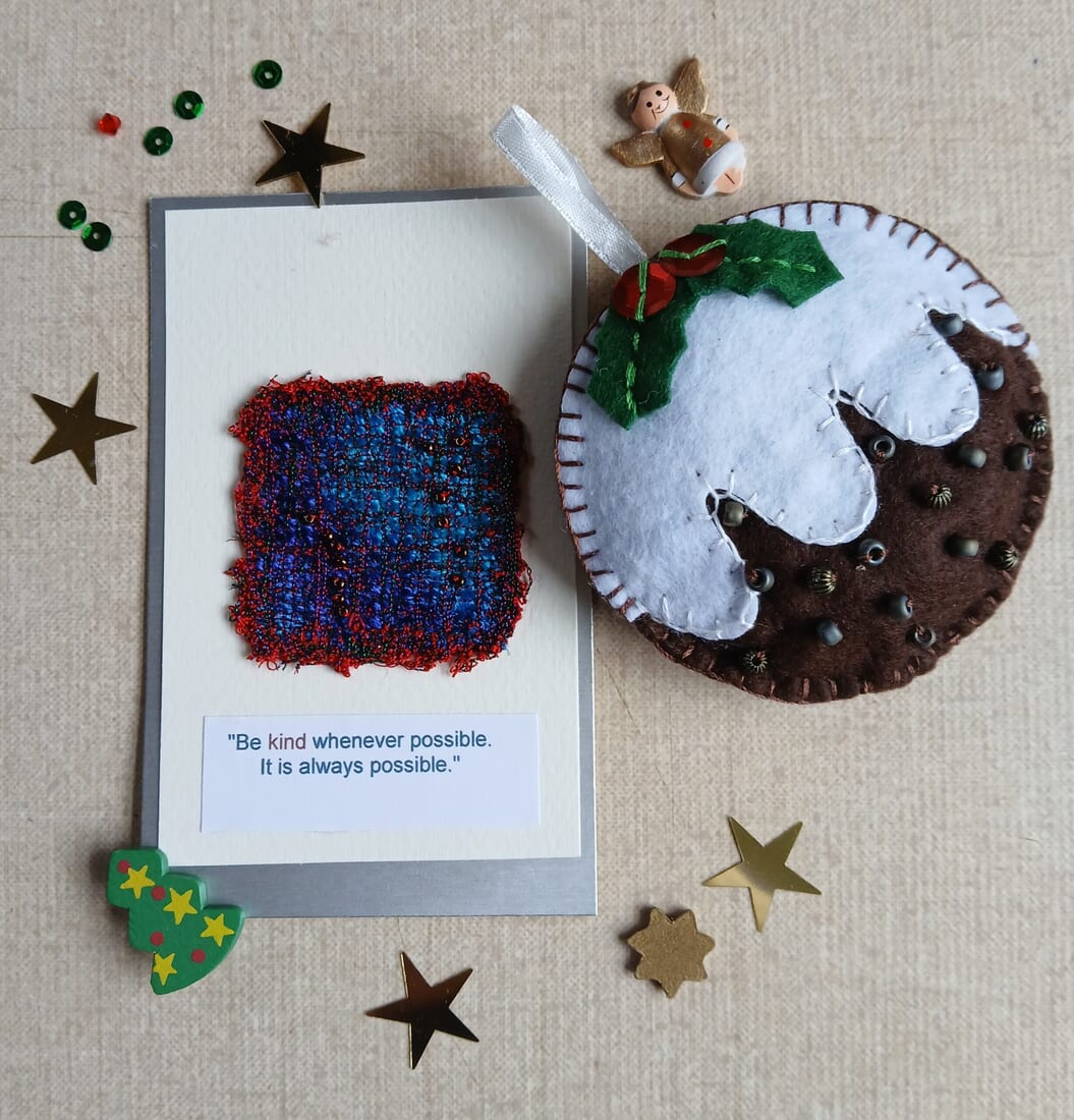 Christmas kindness gift. Felt lavender filled Christmas pudding. All proceeds to The Stroke Association