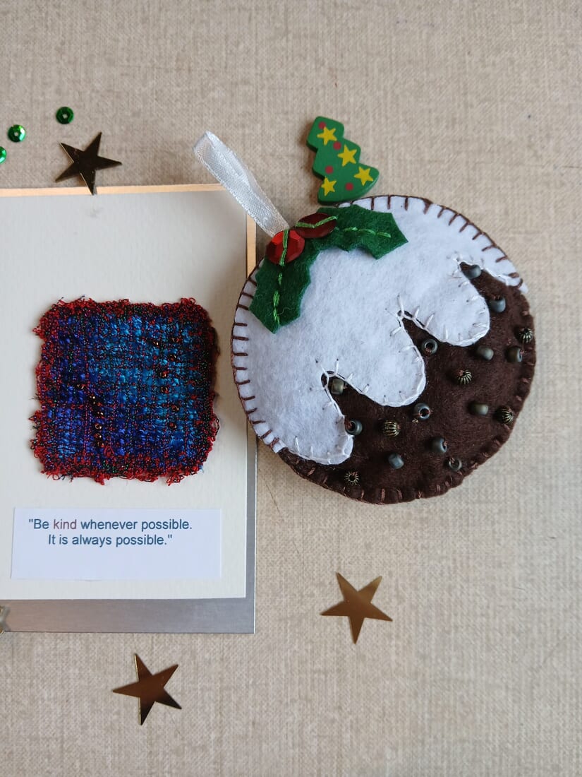 Christmas kindness gift. Felt lavender filled Christmas pudding. All proceeds to The Stroke Association - Image 2