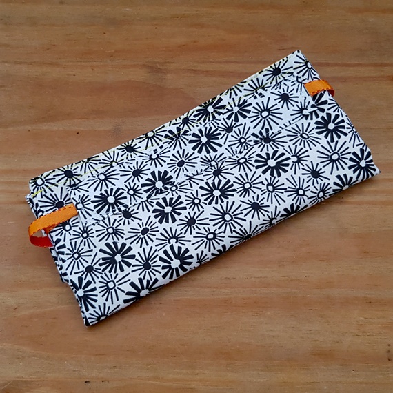 Bag of Sunshine – Eco-Friendly Reusable Gift Bag – Sunshine Print with Orange Ribbon – Fully Lined