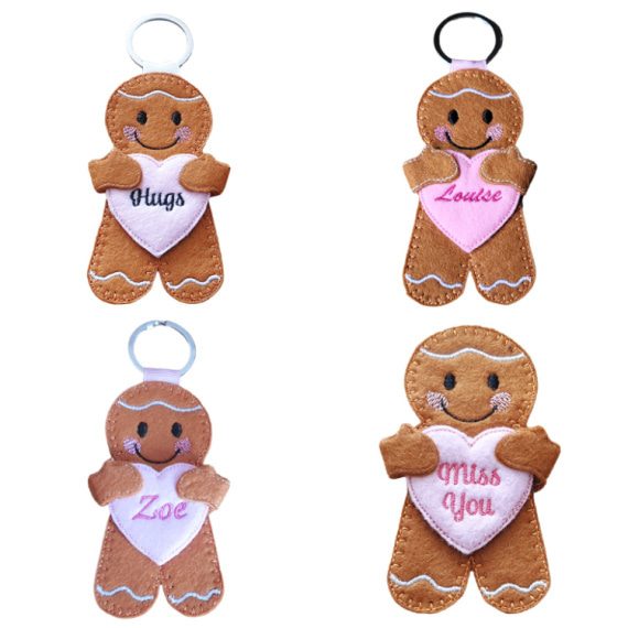 Heart in Hands Gingerbread Character - Handmade Felt Gift - Image 7
