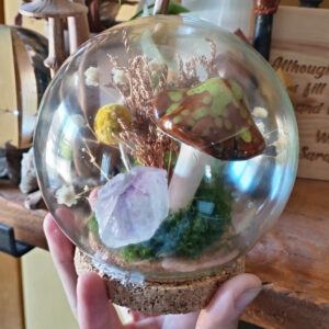 Amethyst and Brown Mushroom Orb