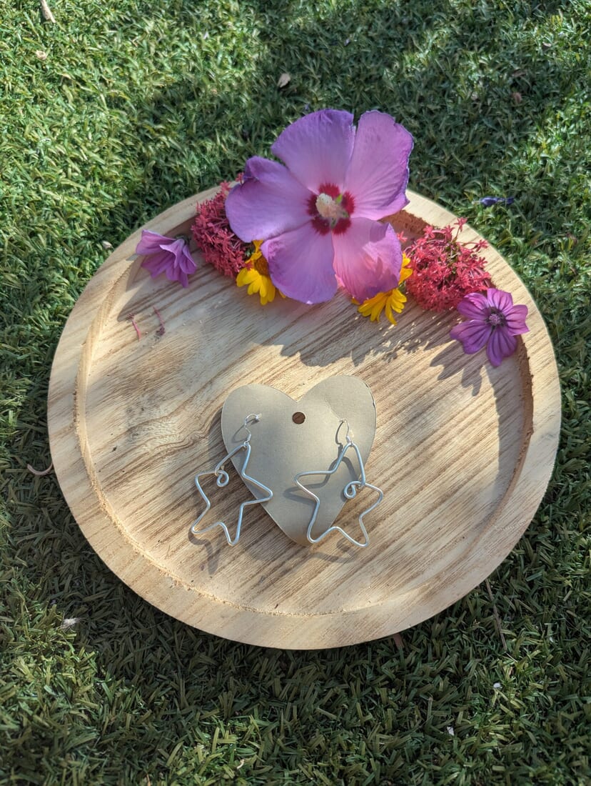 Handmade Wire Star Earrings - Unique and Stylish Accessories - Image 2