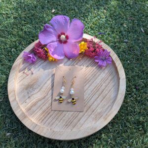 Exquisite Gold Bee Charm Earrings for Nature Lovers