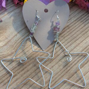 XL Handmade Wire Star Earrings – Unique Statement Jewelry