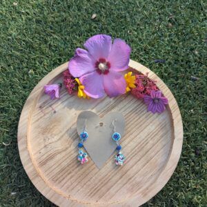 Handmade Turtle Earrings with Glass Bead – Unique Ocean-inspired Jewelry