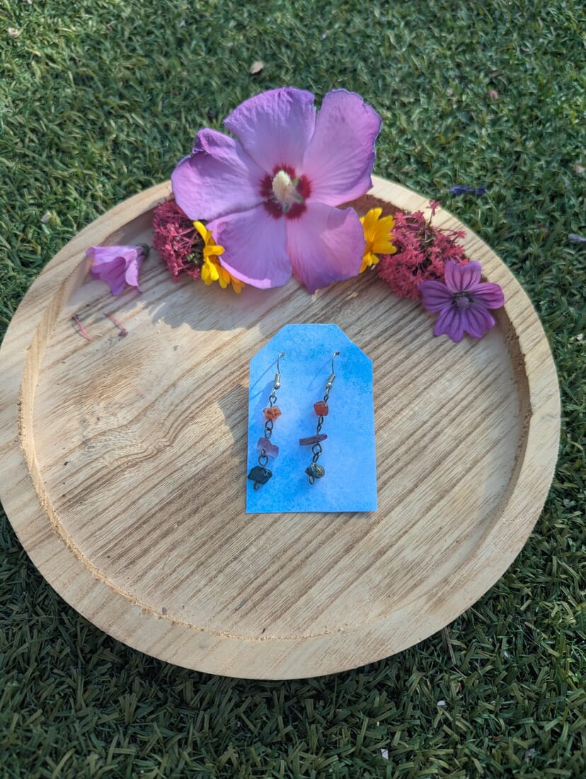 Handmade Crystal Dangle Earrings - Sparkle with Elegance - Image 2