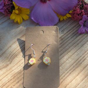 Yellow Flower Handmade Earrings – Unique Floral Jewelry