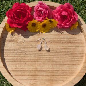 Rose Quartz Crystal Earrings for Healing and Style