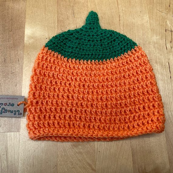 Handmade Eco-Friendly Crochet Pumpkin Hat for Children and Adults