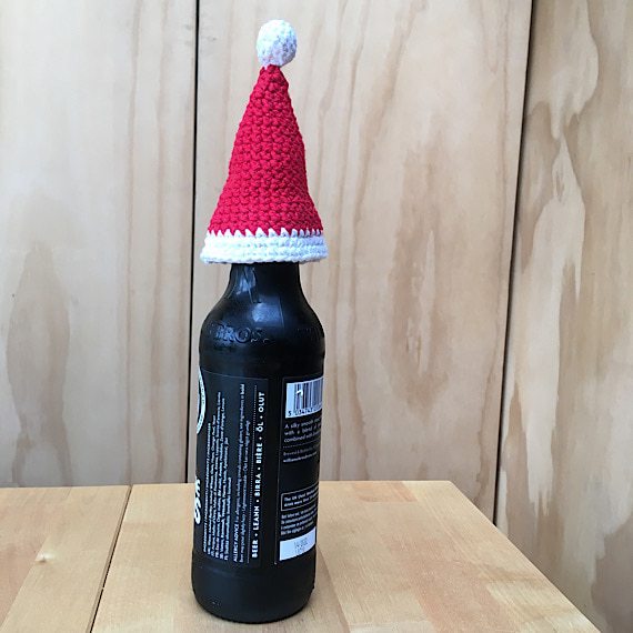 Eco-Friendly Santa Hat Bottle Topper for Christmas Gifts - Image 2