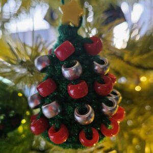 Beaded crochet Christmas tree