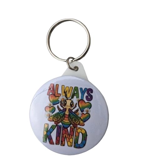 Beautiful Colorful Bee Keyring - Bee Kind Keychain