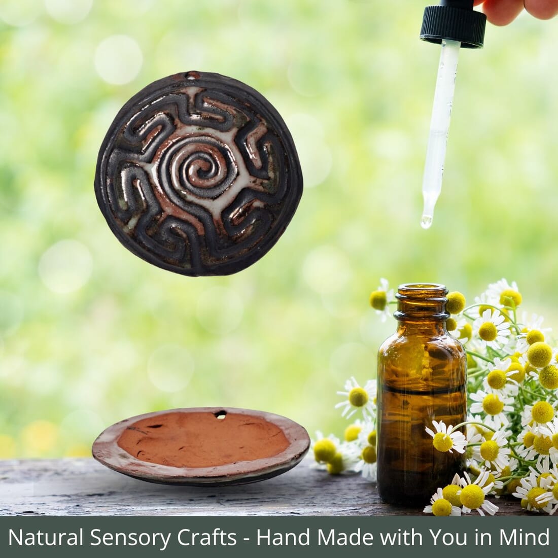 Multisensory finger labyrinth jewellery, Essential oil diffuser necklace - Image 4