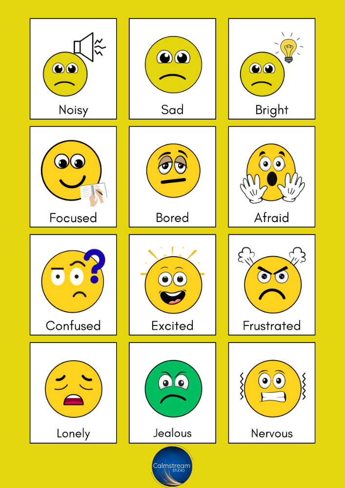 Interactive A4 Sublimated Metal Emotion Board for Emotional Awareness - Image 6