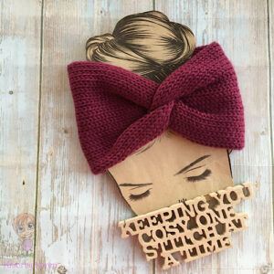 Medium Weight Machine-Knitted Twisted Headwrap